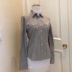 Calvin Klein silk cotton blend  striped shirt
